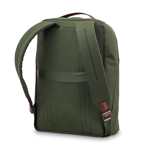 Samsonite Virtuosa Carry-On Travel Backpack with Padded Laptop Sleeve, Pine Green - color: Pine Green