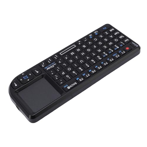 Yunseity Wireless Keyboard with Touchpad, 69 Keys USB Rechargeable Portable Keyboard, Backlit, Ultra Thin Compact Full Size for PC, Android, Linux System