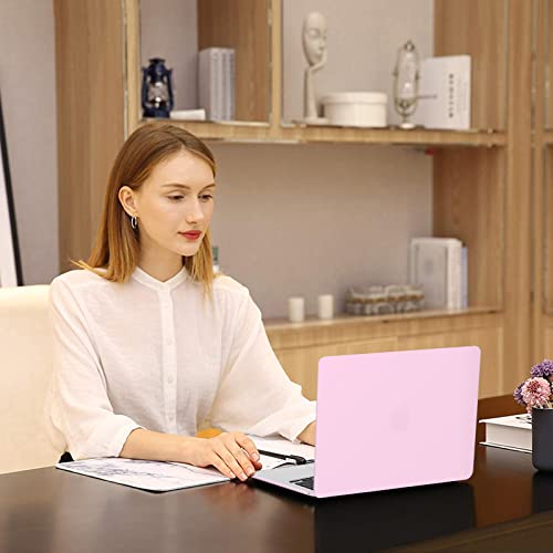 MOSISO Compatible with MacBook Air 13 inch Case M5 2026 M4 M3 M2 2025-2022 | A3449 A3240 A3113 A2681, Hard Shell&Keyboard Cover&Screen Film&Pouch for MacBook Air 13.6 inch Case, Dusty Pink - color: Dusty Pink