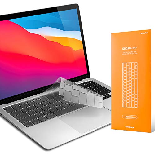 GhostCover Original Premium Ultra Thin Keyboard Cover Protector, Compatible with 2020 MacBook Air 13" with Apple Silicon M1 or Intel Processor, A2179 A2337, US ANSI Layout, Clear