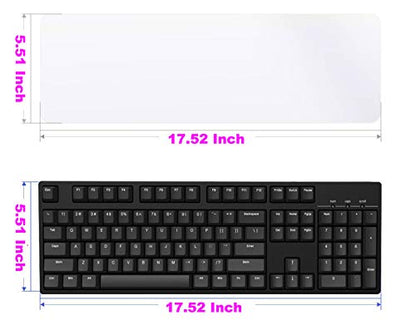 Universal Keyboard Cover Skin for Standard Size PC Computer Desktop Keyboards (17.52" x 5.51"), Clear Waterproof Anti-Dust Silicone-Blue - color: Blue, size: 17.52 x 5.51 Inch