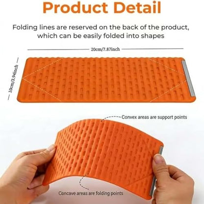 Foldable Stand with Inner Aluminum Sheet, Compatible with Phones, Tablets, and Laptops (Orange) - color: orange