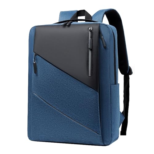 Business Laptop Backpack, Lightweight Casual Travel Backpack, Fashion Waterproof Work Laptop Bag with USB Charging Port,Blue - color: Blue