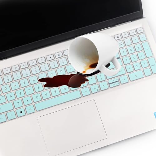Keyboard Cover for Dell 15 Laptop DC15250 DC15255, Dell 16 DC16250 DC16251 & 16 Plus/16 Plus 2-in-1 DB06250 DB16250 DB16255 & Dell Pro 15 Essential PV15250 PV15255 US Layout Keyboard Skin-OmbreMint - color: OmbreMint