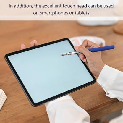 2 Pack Retractable Teacher Pointer 𝟑𝟗.𝟓'', Pointer Stick with 𝗦𝘁𝘆𝗹𝘂𝘀 Smooth Sensitive Tablet Pen Stylus Pen, Teacher Coach Presenter Pointer - color: Black&Blue