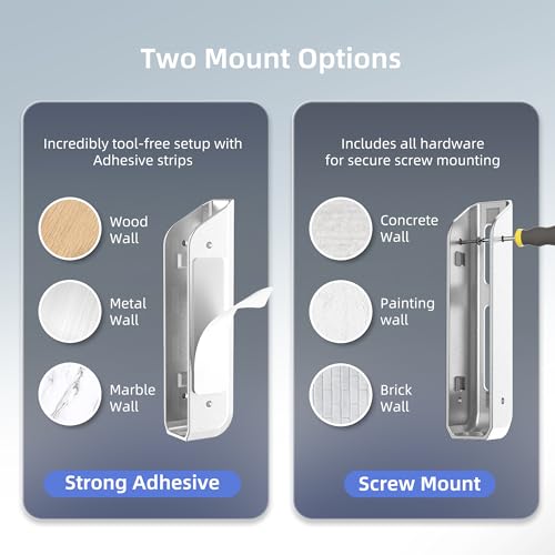 Wall & Under Desk Laptop Mount Holder–Adhesive & Screw in,1.02"/ 26 mm,Anti-Scratch Pads,Universal for MacBooks,Surface,Keyboards,Tablets,Switch &More,Matte Silver - color: Matte Silver