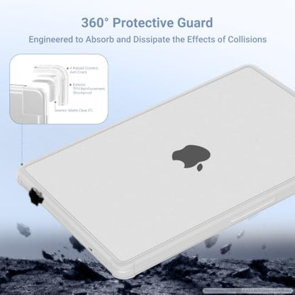 MOSISO Compatible with MacBook Neo Case 13 inch 2026 A3404 A18 Pro Chip | Anti-Cracking Cover Matte Finish Seamlessly Closes Protective Hard Shell Case Cover with TPU Bumper, Matte Clear - color: Matte Clear