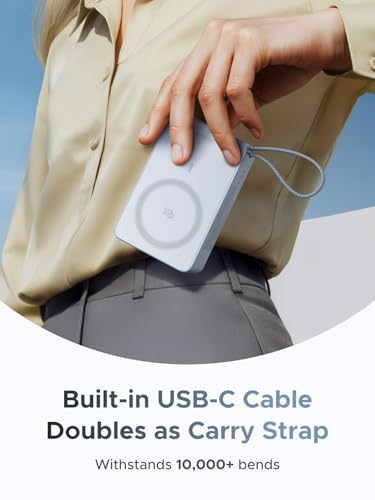 UGREEN Qi2 25W Wireless Power Bank, Built-in Cable, 30W PD Wired MagSafe | Qi2 25W wireless & 45W PD wired, built-in cable. High-capacity 20000mAh. MagSafe