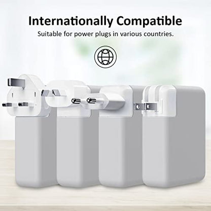 140W Soft Silicone Power Adapter Sleeve Case for 2021-2024 2026 MacBook Pro 16 inch M5 A3428 A3429 M4 A3403 A3186 M3 A2991 M2 A2780 M1 A2485 Charger Protective Cover (140W), Gray - color: Gray