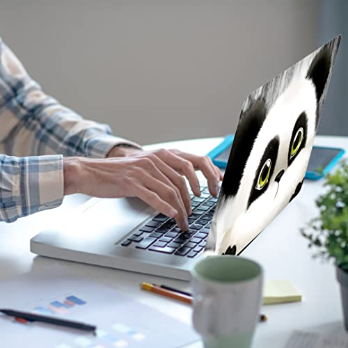 Laptop Skin Sticker,13.3 14 15 15.4 15.6 inch Laptop Skins,Universal Vinyl Decal,Dustproof Scratch Resistant Reusable Cover Protector with Free 2 Wrist Pads (Panda) - color: Panda