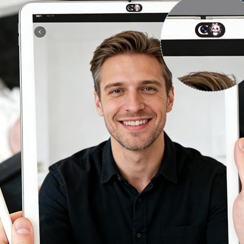 6Pcs 6 Styles Panda Camera Cover Slide 0.04 Inch Privacy Guard Accessories, Webcam Cover Slide Ultra Thin Protector Blocker for Desktop Computer Tablet Notebook Mini PC Office Home Use - color: Panda-2