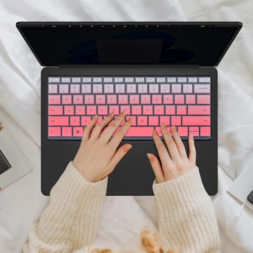 Keyboard Cover for 2026 2024 Microsoft Surface Laptop 8/7(7th Edition) 13.8 & 15 inch, Surface Laptop Accessories Ultra Thin Keyboard Protective Skin -Ombre Pink - color: Ombre Pink