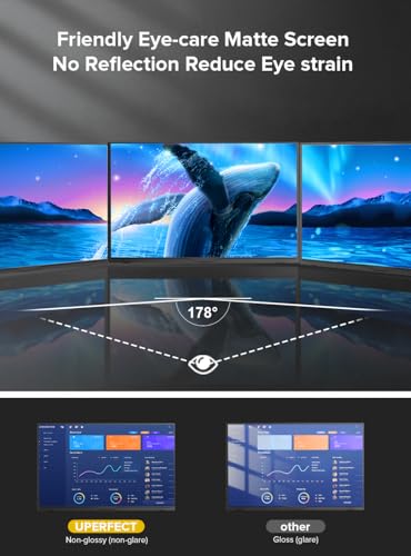 UPERFECT True 4K Portable Monitor QLED, 15.6” 600 Nits Laptop Monitor, 100% AdobeRGB, UHD 3840x2400 USB-C & MINI HDMI w/Smart Case, HDR FreeSync Eye Care, Travel Screen for Computer, PC, Game Consoles - size: 15.6"