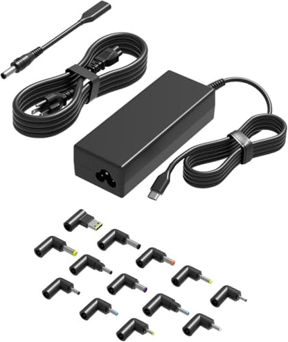100W Universal Laptop Charger with USB-C and 15 Charging Port Compatible with Lenovo Dell HP Acer Asus MacBook Gateway Toshiba Fujitsu Sony LG MSI Google Samsung-Chromebook/Monitor