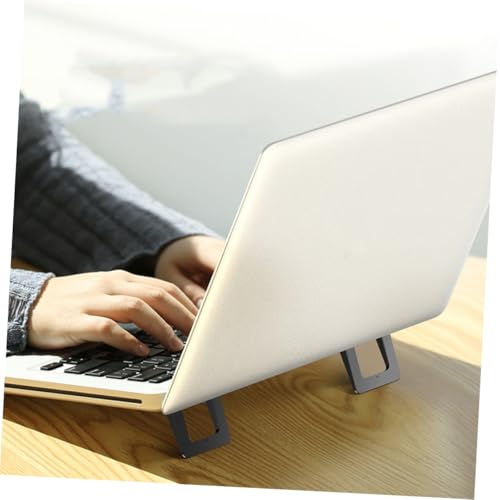 NUOBESTY 2pcs Foldable Laptop Stand Portable Mini Desktop Holder Ergonomic Riser with Ventilated Cooling for Notebooks Tablets Stable Support for Travel Work