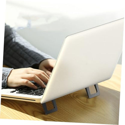 NUOBESTY 2pcs Foldable Laptop Stand Portable Mini Desktop Holder Ergonomic Riser with Ventilated Cooling for Notebooks Tablets Stable Support for Travel Work