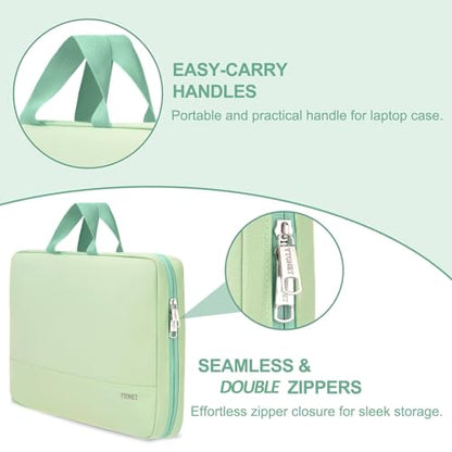 Ytonet Laptop Case 16 inch, 15-15.6 Inch TSA Laptop Sleeve with Handle | Compatible with MacBook, HP, Dell, Lenovo, Asus Notebook, Water Resistant, Gifts for Men Women, Mint Green - color: Mint Green, size: 16 inch