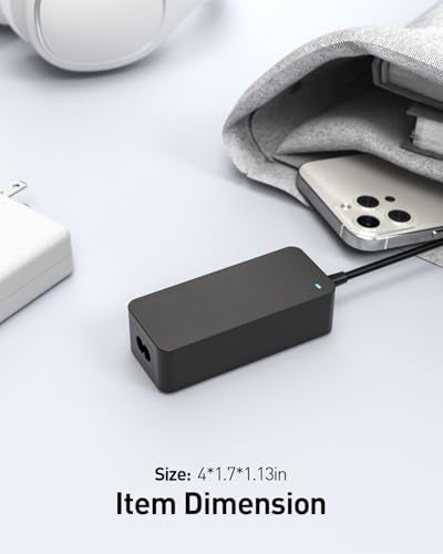 Superer AC Charger Fit for Acer Aspire 5 1 3 A114-31 A315-31 A315-51 A114-31-C4HH A315-51-380T 65W 45W Laptop Adapter Power Cord
