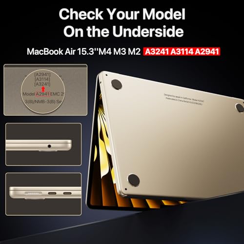 Macaset for MacBook Air 15 inch Case M5 M4 M3 M2 2026-2023 Mac Laptop Cover | Starlight Color Match, Matte Clear, Anti Fingerprint & Scratch, Close Seamlessly, Protective Hard Shell, Ultra Thin Snap Fit - color: Starlight Clear