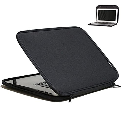 Laptop Sleeve 15.6 Inch Foldable Slim Case Lightweight Bag Notebook Computer Carrying Flip Cover (Black) - color: Black, size: 15.6 Inch