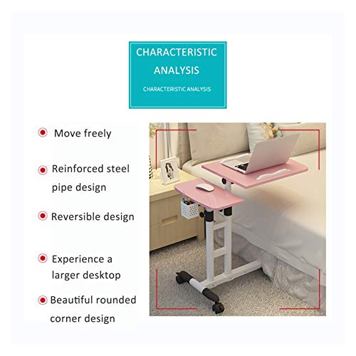 GaRcan Overbed Table Wheels The Sofa Overbed Table Rolling Table Tilting Overbed Table with Wheels Rolling Laptop Table Overbed Desk Rolling Laptop Stand Over Bed Desk