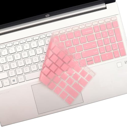 Keyboard Cover for 15.6 17.3 HP Laptop 17-cn 17-cp 15-fc 15-fd 15-eg 15-eh 15-er Series 15-fc0025dx 15-fc0093dx 15-fd0083wm 15-fd0107dx 15t-fd000/fd100 15t-eg300 17t-cn300/cn400 17-cn 17z-cp-Palepink - color: Palepink(Regular Letters)