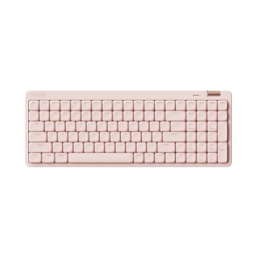 Flow Lite 100 Keys Low Profile Mechanical Keyboard, Swappable Rechargeable Wireless Keyboard with 2.4G Receiver, Bluetooth and Wired Connection for Windows, Mac/ Specter Linear Switches (Flamingo) - color: Flamingo