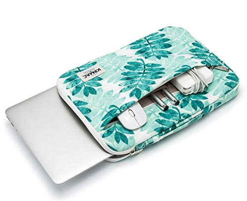 Kinmac 360° Heavy Duty Protective Laptop Sleeve Case Bag Cover with Handle for MacBook Air 13 inch,iPad Pro 13 inch and 13.3 inch HP,Dell,Lenovo,Asus,Acer Laptop (Olive Leafs) - color: Olive Leaf, size: 12 inch-13.3 inch