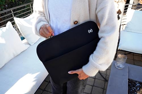 Speck Transfer Pro-Pocket Universal 15-16 Inch Laptop Sleeve with Front Pocket - Durable Protective Case for Laptops and Tablets - Compatible with MacBook Computers - Cloudy Grey/Rose Gold - color: Cloudy Grey/Rose Gold