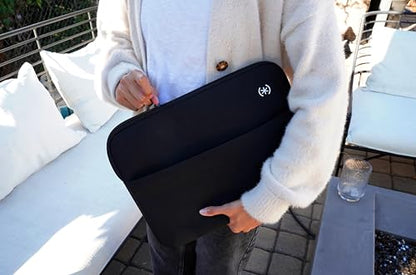 Speck Transfer Pro-Pocket Universal 15-16 Inch Laptop Sleeve with Front Pocket - Durable Protective Case for Laptops and Tablets - Compatible with MacBook Computers - Cloudy Grey/Rose Gold - color: Cloudy Grey/Rose Gold