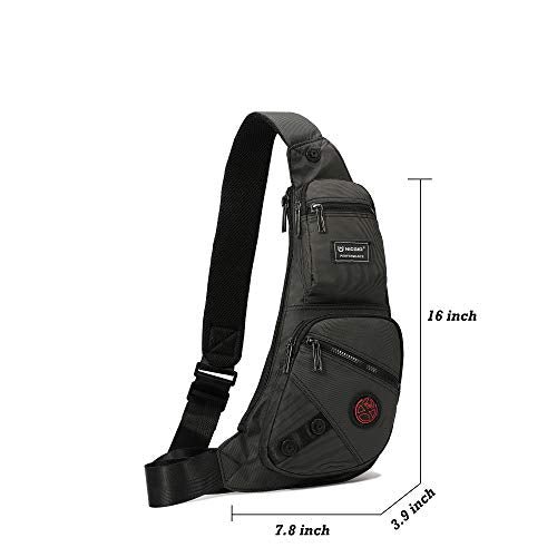 NICGID Sling Bag Chest Shoulder Backpack Crossbody Daypack for Men Women | Travel Outdoor Hiking Concealed Carry Fishing Fanny Tool Small Casual - color: Black-1