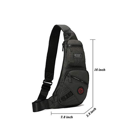 NICGID Sling Bag Chest Shoulder Backpack Crossbody Daypack for Men Women | Travel Outdoor Hiking Concealed Carry Fishing Fanny Tool Small Casual - color: Black-1