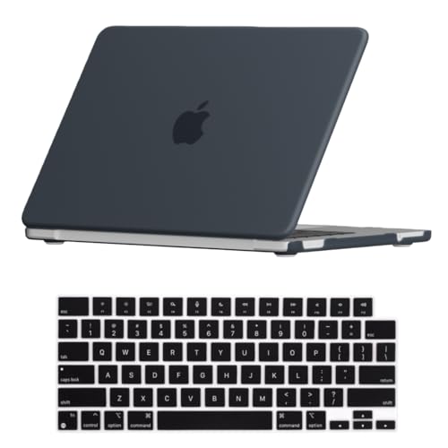 Se7enline for MacBook Neo Case 13 inch 2026 Model A3407,Frost Black | Hard Shell Laptop Case Washable Keyboard Cover Skin Anti-Scratch Anti-Drop Heat Dissipation Full Port Access Slim Lightweight - color: Frost Black, size: 13 Inch