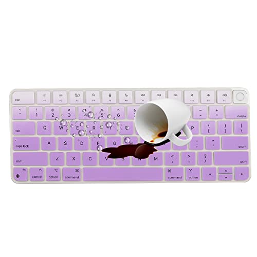Keyboard Cover for Apple Magic Keyboard/Magic Keyboard 3/Magic Keyboard/Magic Keyboard with Touch ID (No Numeric Keypad) 2021-2024 Released/2024-2021 iMac 24 Inch Magic Keyboard - color: Gradualpurple
