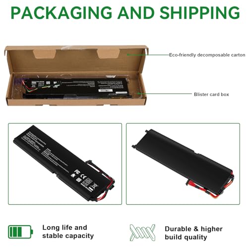 TREE.NB RC30-0270 Battery Replacement for Razer Blade 15 Base 2018 2019 GTX 1660 Ti Base RZ09-0270 RZ090270 RZ09-0300 RZ09-03006 RZ09-03009 Series Notebook RZ09-03006E92 - size: 9.61x2.36x0.43inch RC30-0270