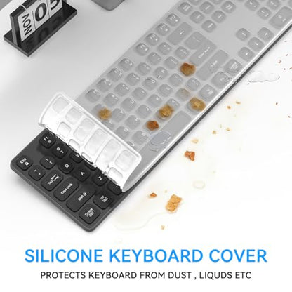 Rechargeable Wireless Keyboard for Mac and Windows, Ultra Slim 2.4GHz Full-Size Keyboard with Low-Profile Quiet Keys, Compatible with PC, Laptop, Windows 11/10/8/7 (Black) - color: Black-1