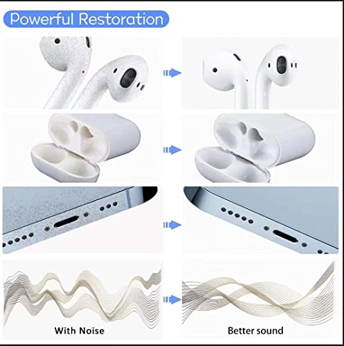 Airpod Cleaner Kit, Earbud Cleaning Kit for Airpods Pro 1 2 3,Multi-Function Cleaning Pen with Soft Brush Flocking Sponge, Suitable for Bluetooth Headset, Charging Box, Mobile Phone,Earbud (1Pcs) - color: 1PCS(White)