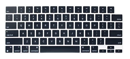 Keyboard Skin Compatible for MacBook Air 15.3" 13.6" M5 M4 M3 M2 A3448 A3241 A3114 A2941 A3449 A3240 A3113 A2681, MacBook Pro 14 16 inch M5 M4 M3 M2 M1 A3426 A3427 A3434, 2026 MacBook Neo 13" (Black) - color: Black