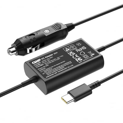 Laptop Car Charger USB C 65W DC Adapter for Lenovo Thinkpad Yoga Ideapad Slim ThinkBook MacBook Dell Latitude Chromebook Asus Acer HP Samsung and All Device with Type-C Port