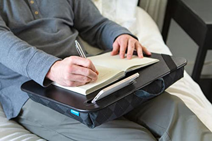 LAPGEAR Designer Lap Desk – Gray Argyle, 2-Pack with Storage Basket - color: Gray Argyle, size: 2-Pack Lap Desks + Basket
