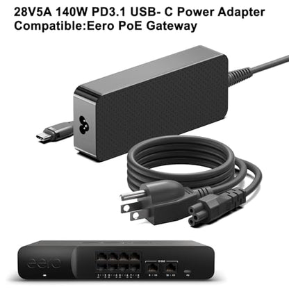 KFD 140W USB C Charger PD3.1 GaN 28V 5A Power Adapter for Framework Laptop 16 (2025),NVIDIA DGX Spark,HP OMEN Transcend 14 Spectre x360 16 Msi Prestige 14 16 Summit E16 AI Studio eero PoE MacBook Pro