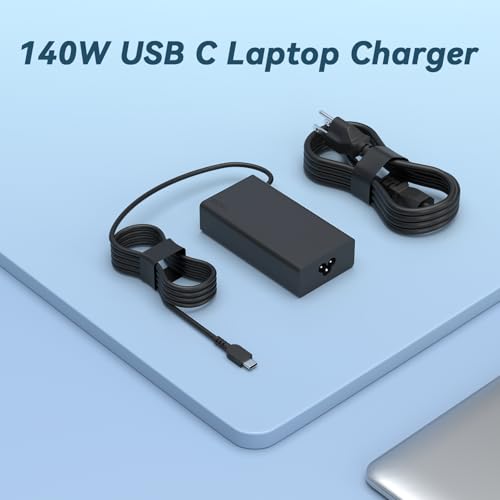 140W 135W USB C Charger 20V 7A Compatible with Lenovo Slim Pro 7 9, IdeaPad Pro 5, Yoga Pro 9 7,ThinkPad Z16 P16s P15s P14s E16 E15,ThinkBook 15 16,ldeapad 5Pro16 Gaming 2-in-1 AC Adapter