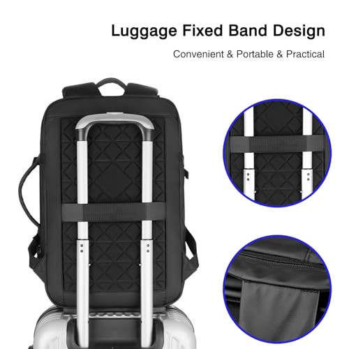 FANDARE Laptop Backpack, Business Travel Laptop Rucksack with USB Charging Port, Waterproof Laptop Bag 15.6 inch, Breathable Nylon Daypack for Work, Travel, College Gray - color: Gray