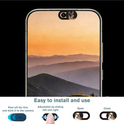 6Pcs 6 Styles Dog Camera Cover Slide Cute Laptop Accessories 0.04 Inch Ultra Thin Webcam Cover Slide Dog Phone Computer Camera Privacy Blocker for Laptop Desktop Computer Notebook Mini PC - color: Dog-2