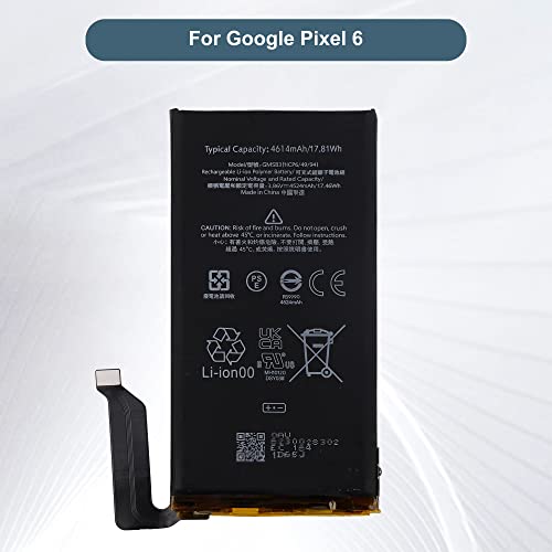 Replacement Battery GMSB3 Compatible with Google Pixel 6 GB7N6 G9S9B16 GMSB3 with Tools
