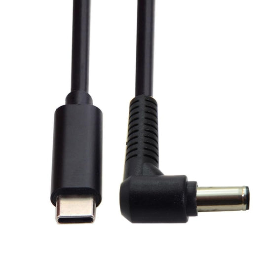 CY Cable Type C USB-C Input Source 65W to DC 6.0x1.4mm Power Charge Cable 19.5V Compatible with Laptop 18-20V - color: Black DC 65W, size: 6.0X1.4mm