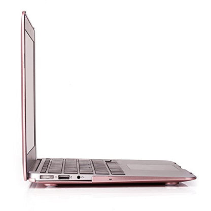RUBAN Case Compatible with MacBook Air 13 Inch (Models: A1369 & A1466, Older Version 2010-2017 Release), Slim Snap On Hard Shell Protective Cover and Keyboard Cover, Rose Gold - color: Rose Gold
