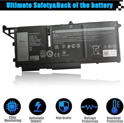 41Wh M69D0 Laptop Battery Replacement for Dell Latitude 5430 5530 Precision 3570 P104F P104F005 P137G P137G004 Series 07KRV O7KRV 0H4PVC H4PVC 08WRCR 8WRCR 0Y86WG Y86WG 078FWY 11.25V 3467mAh - size: 9.17*3.73*0.23 inch M69D0