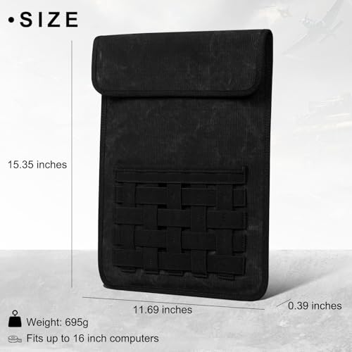 Gexmil Laptop Sleeve 16 inch, 15-15.6 Inch Laptop Cover Compatible with MacBook Pro 16 M4 M3 M2 M1, HP Acer Dell Lenovo ASUS Notebook, Computer Sleeve Bag with Pocket, Black - color: Black, size: 16 Inch