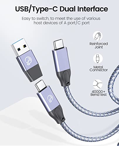 ORICO 5-Port USB 3.2 Gen1 Hub, Desktop USB 3.0Hub with 3 USB-A, SD/TF Card Reader, 5V 2A Power Supply Port, 5Gbps Aluminium USB-Splitter with 1.64Ft USB-C to USB-A/C Cable for iMac, MacBooks, Mac mini - size: 50cm, style: M3UT3